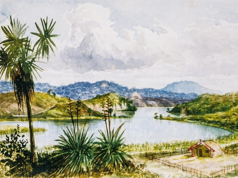 1864-Thomas Ryan - Baia di Otaramaira, Lago Rotoiti